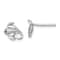 Rhodium Over Sterling Silver Polished Cownose Stingray Post Earrings