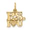 14k Yellow Gold Textured P.S. I Love You pendant
