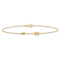 10k Yellow Gold Polished and Textured Arrow Charm Cable Link Anklet