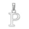 Rhodium Over 14k White Gold Polished Block Letter P Initial Pendant