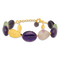 14K Yellow Gold Over Sterling Silver Amethyst/Fluorite/Jade 1-inch
Extension Bracelet