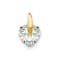 14K Yellow Gold Cubic Zirconia Children's Heart Pendant