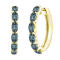 Oval Blue Sapphire 10K Yellow Gold Earrings 3.48ctw