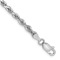 Rhodium Over 14k White Gold 3.35mm Diamond-Cut Quadruple Rope Link Bracelet