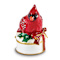 CHAS Red Cardinal on White Trinket Box