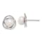 Rhodium Over 14K White Gold 6-7mm Round White Akoya Cultured Pearl Post Earrings