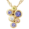 Tanzanite And Lab-Grown Diamond Pendant Necklace In 18K Gold Over
Sterling Silver 0.40ctw
