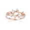 White Sapphire 14K Rose Gold Over Sterling Silver Cluster Ring