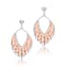 Two-Tone Teardrop Dangle Earrings In Sterling Silver And 18K Rose Gold
Over Sterling Silver