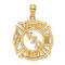 14k Yellow Gold VFD Ladies AUX Shield pendant