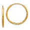 14k Yellow Gold 9/16" Diamond-Cut Endless Hoop Earrings