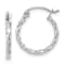 Twist Hoop Earrings In 10K White Gold