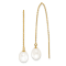 14K Yellow Gold 7-8mm White Rice Freshwater Cultured Pearl Cable Chain
Threader Earrings