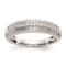 Rhodium Over 14K White Gold Diamond Trio Men's Wedding Band 0.10ctw