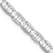 Rhodium Over 14k White Gold 4.5mm Solid Concave Mariner 22 Inch Chain