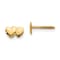 14k Yellow Gold Double Heart Earrings