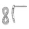 Rhodium Over 14k White Gold Diamond Infinity Stud Earrings