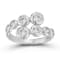 Rachel Zoe CZ Bubble Bypass Ring in Rhodium Over Sterling Silver