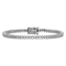 Rhodium Over Sterling Silver Polished Cubic Zirconia Tennis Bracelet