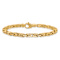 14k Yellow Gold 4.9mm Hand-Polished Byzantine Link Bracelet