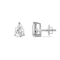 White Cubic Zirconia 14k White Gold Studs With Velvet Gift Box 2.00ctw