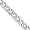 14k White Gold 4.3mm Semi-Solid Curb Link Chain 26 inch
