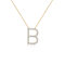 Lab-Grown Diamond Initial B Necklace In 14K Gold Over Sterling Silver 0.50ctw