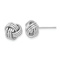 Rhodium Over 14k White Gold Polished 10mm Triple Love Knot Stud Earrings