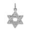 Rhodium Over 14k White Gold Star of David Charm