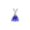 14K White Gold Trillion Tanzanite Pendant 1.00ctw