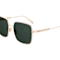 Dior Cannage Rose Gold Square Frame / Green Lenses Sunglasses