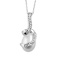9-10mm Drop White Cultured Freshwater Pearl and CZ Rhodium Over Sterling
Silver Pendant