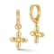 Rachel Zoe Clover Charm Hoop Earrings in 14K Gold Over Brass