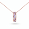 Natural Purple Amethyst 14K Rose Gold Over Sterling Silver Pear Shape
Pendant with Chain