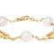 Cultured Freshwater Pearl Station Bracelet In 18K Gold Over Bronze 9mm