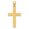 14k Yellow Gold Sandblasted Cross Pendant