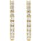 14K Yellow Gold 0.25ctw Round Lab-Grown Diamond Hoop Earrings
