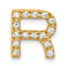 10k Yellow Gold 0.15 cttw Diamond Letter R Initial Charm