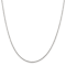 Rhodium Over Sterling Silver 1.3mm Loose Rope Chain Necklace