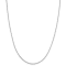Rhodium Over Sterling Silver 2mm Beveled Oval Cable Chain