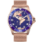 Seapro Men's Voyager Blue Dial, Rose Stainless Steel Mesh Watch