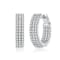 Triple-Row Pave CZ Inside-Out Hoop Earrings In White Rhodium Over Brass