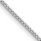 Rhodium Over 14k White Gold 0.9mm Solid Box 26 Inch Chain