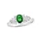 0.60ctw Emerald and Diamond Ring in 14k White Gold