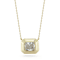 Rachel Zoe Bezel Set Radiant CZ Solitaire Pendant Necklace in 14K Gold
Over Sterling Silver