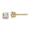 14K Yellow Gold 3/4ct. 4.5mm Cushion D E F Pure Light Moissanite Earrings