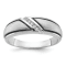 Rhodium Over 10K White Gold with Black Rhodium Men's Polished and Satin
A Diamond Ring 0.07ctw