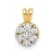 10k Yellow Gold Small Cubic Zirconia Flower Charm