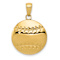 14k Yellow Gold Polished and Textured Baseball Charm