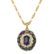 14K Yellow Gold Over Sterling Silver Mystic Fire Topaz Pendant With
Chain 4.3ctw